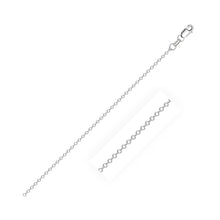 Load image into Gallery viewer, 14k White Diamond Cut Cable Link Chain 0.8mm
