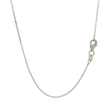 Load image into Gallery viewer, 14k White Diamond Cut Cable Link Chain 0.8mm
