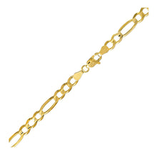 Load image into Gallery viewer, 4.5mm 14k Yellow Gold Solid Figaro Bracelet
