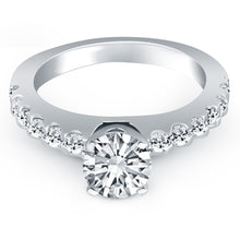 Load image into Gallery viewer, 14k White Gold Diamond Micro Prong Cathedral Engagement Ring
