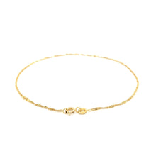 Load image into Gallery viewer, 14k Yellow Gold Singapore Anklet 1.5mm
