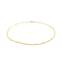 Load image into Gallery viewer, 14k Yellow Gold Singapore Anklet 1.5mm
