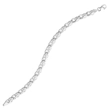 Load image into Gallery viewer, 14k White Gold Heart Shape Textured Bracelet
