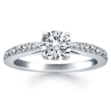 Load image into Gallery viewer, 14k White Gold Diamond Pave Cathedral Engagement Ring
