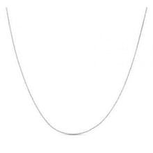 Load image into Gallery viewer, Double Extendable Diamond Cut Cable Chain in 14k White Gold (0.80mm)-1
