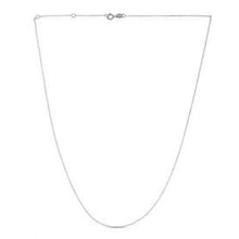 Load image into Gallery viewer, Double Extendable Diamond Cut Cable Chain in 14k White Gold (0.80mm)-2
