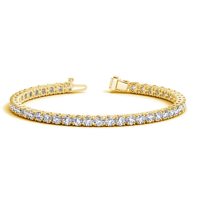 Lab Grown Round Diamond Tennis Bracelet in 14k Yellow Gold (10 cctw F/G  VS2/SI1)-0