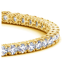 Load image into Gallery viewer, Lab Grown Round Diamond Tennis Bracelet in 14k Yellow Gold (10 cctw F/G  VS2/SI1)-1
