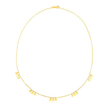 Load image into Gallery viewer, 14k Yellow Gold Necklace with Circle Dangle Stations
