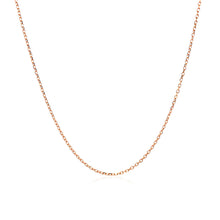 Load image into Gallery viewer, 14k Pink Gold Diamond Cut Cable Link Chain 0.8mm
