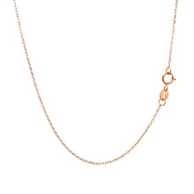 Load image into Gallery viewer, 14k Pink Gold Diamond Cut Cable Link Chain 0.8mm
