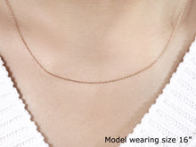 Load image into Gallery viewer, 14k Pink Gold Diamond Cut Cable Link Chain 0.8mm
