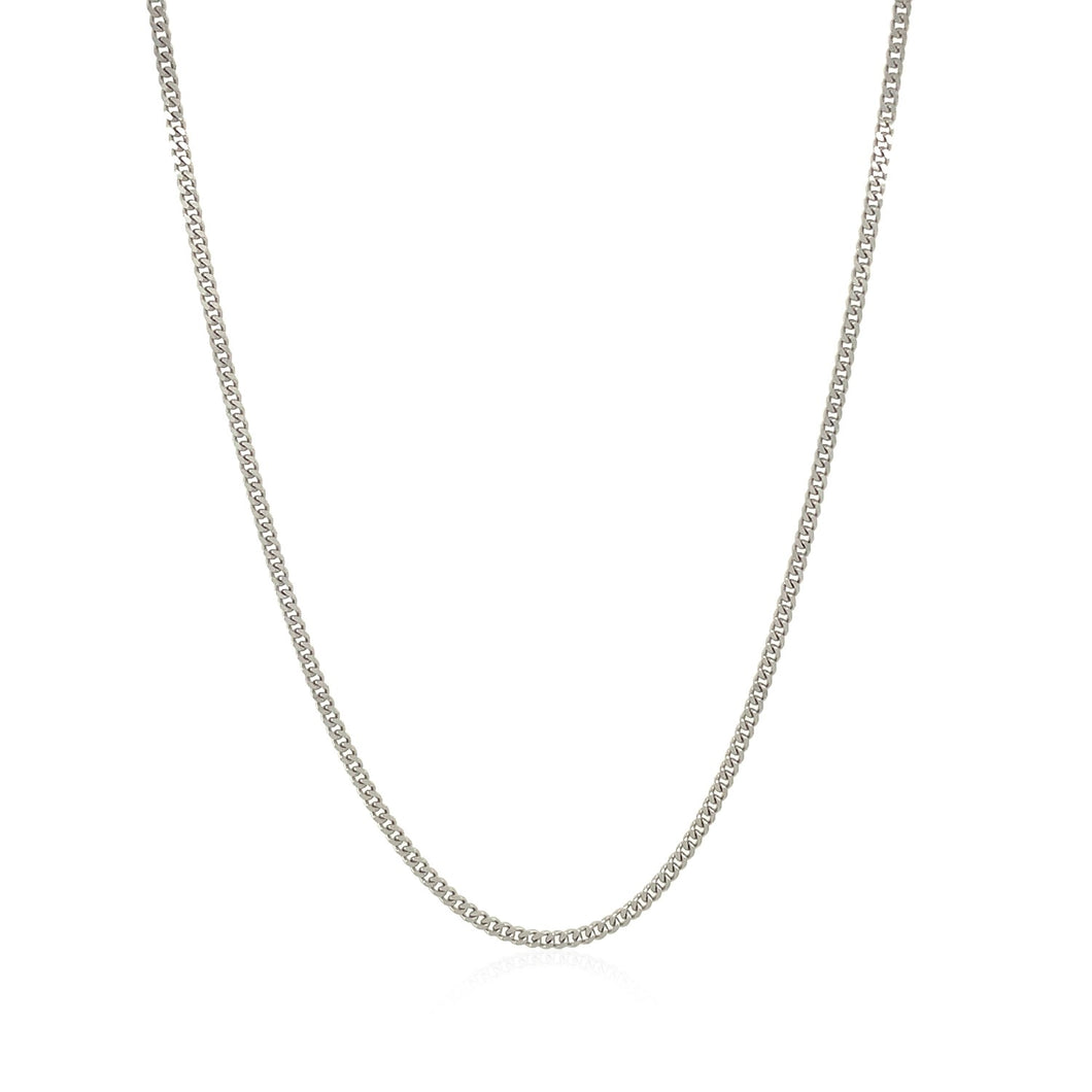 10k White Gold Gourmette Chain 1.5mm