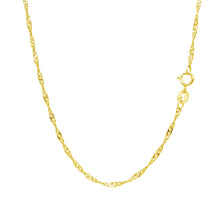 Load image into Gallery viewer, 10k Yellow Gold Singapore Chain 1.5mm
