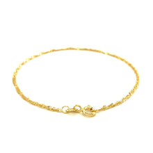 Load image into Gallery viewer, 10k Yellow Gold Singapore Anklet 1.5mm
