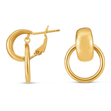 Load image into Gallery viewer, 14k Yellow Gold Interlocking Omega Hoops-1
