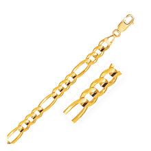 Load image into Gallery viewer, 6.6mm 10K Yellow Gold Solid Figaro Chain-0
