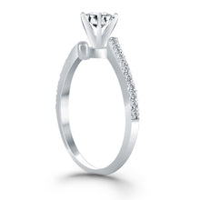 Load image into Gallery viewer, 14k White Gold Open Shank Bypass Diamond Engagement Ring
