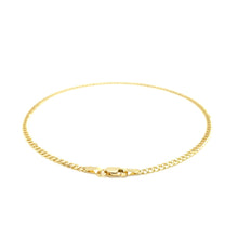 Load image into Gallery viewer, 2.5mm 14k Yellow Gold Curb Link Anklet
