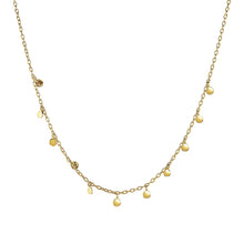 Load image into Gallery viewer, Choker Necklace with Hammered Beads in 14k Yellow Gold
