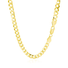 Load image into Gallery viewer, 5.7mm 14k Yellow Gold Solid Curb Chain
