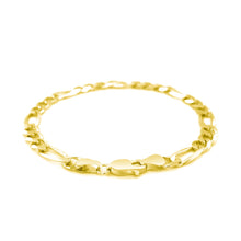 Load image into Gallery viewer, 6.0mm 14k Yellow Gold Solid Figaro Bracelet
