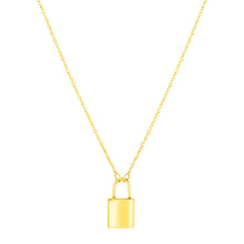 Load image into Gallery viewer, 14k Yellow Gold Padlock Necklace
