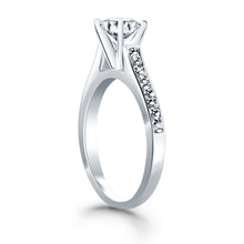 Load image into Gallery viewer, 14k White Gold Pave Diamond Cathedral Engagement Ring
