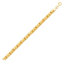 Load image into Gallery viewer, 14k Yellow Gold Fancy Basket Weave Line Bracelet
