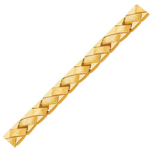 Load image into Gallery viewer, 14k Yellow Gold Fancy Basket Weave Line Bracelet
