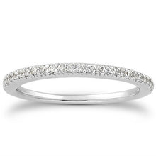 Load image into Gallery viewer, 14k White Gold Fancy Engraved Pave Diamond Wedding Ring Band
