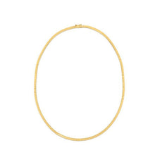 Load image into Gallery viewer, 14k Yellow Gold Brick Omega Necklace-0
