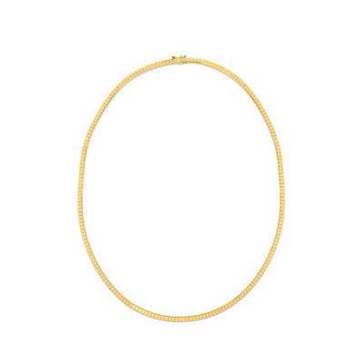 14k Yellow Gold Brick Omega Necklace-0