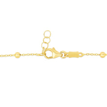 Load image into Gallery viewer, 14k Yellow Gold Childrens Bracelet with Beads and Enameled Heart
