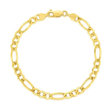 Load image into Gallery viewer, 4.5mm 10k Yellow Gold Solid Figaro Bracelet-1
