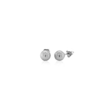 Load image into Gallery viewer, 14k White Gold Classic Round Stud Earrings (6.0 mm)
