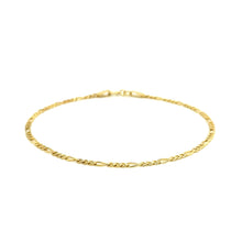 Load image into Gallery viewer, 14k Yellow Gold Figaro Anklet 1.5mm
