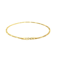 Load image into Gallery viewer, 14k Yellow Gold Figaro Anklet 1.5mm
