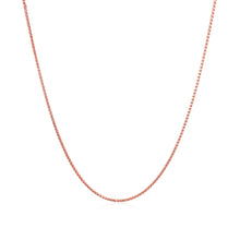 Load image into Gallery viewer, 14k Rose Gold Diamond Cut Round Wheat Chain 0.6mm
