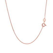 Load image into Gallery viewer, 14k Rose Gold Diamond Cut Round Wheat Chain 0.6mm
