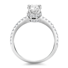 Load image into Gallery viewer, 14k White Gold Diamond Collar Engagement Ring
