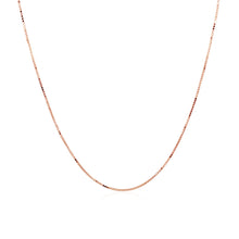 Load image into Gallery viewer, 14k Rose Gold Classic Box Chain 0.6mm
