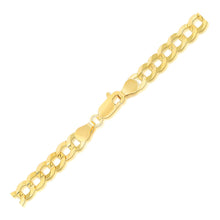 Load image into Gallery viewer, 5.7mm 14k Yellow Gold Solid Curb Bracelet
