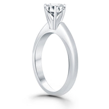 Load image into Gallery viewer, 14k White Gold Solitaire Cathedral Engagement Ring
