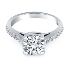 Load image into Gallery viewer, 14k White Gold Trellis Diamond Engagement Ring
