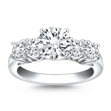 Load image into Gallery viewer, 14k White Gold Five Stone Diamond Trellis Engagement Ring
