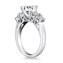 Load image into Gallery viewer, 14k White Gold Five Stone Diamond Trellis Engagement Ring
