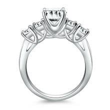 Load image into Gallery viewer, 14k White Gold Five Stone Diamond Trellis Engagement Ring
