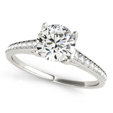 Load image into Gallery viewer, 14k White Gold Diamond Engagement Ring With Cathedral Design (1 1/3 cttw)
