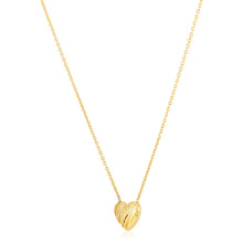 Load image into Gallery viewer, 14k Yellow Gold High Polish Scribbles Heart Necklace
